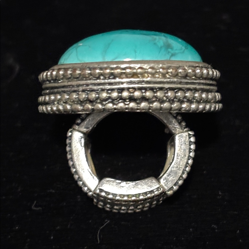 Chico's Turquoise Stone Necklace and Ring Set - Picture 3 of 3